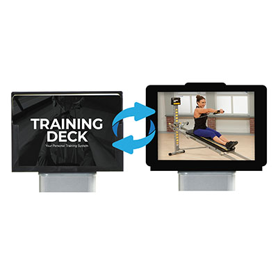Adjustable training deck and device holder