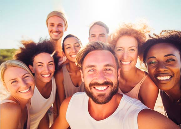 Happy people